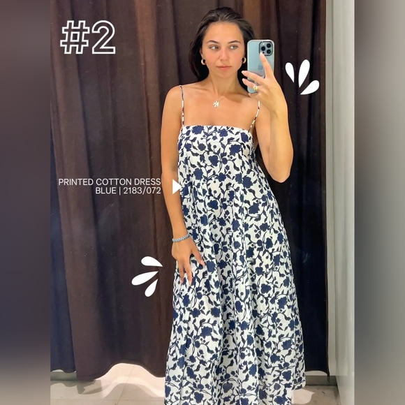 NWT Zara Floral Printed Cotton Dress - 2183/072 - Picture 10 of 11